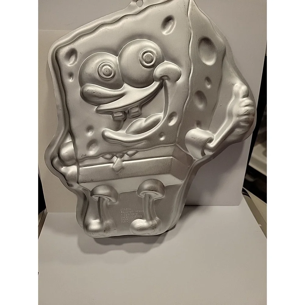 Vtg Wilton‎ Sponge Bob Square Pants Aluminum Cake Pan 2002 Baking Mold 2105-5130